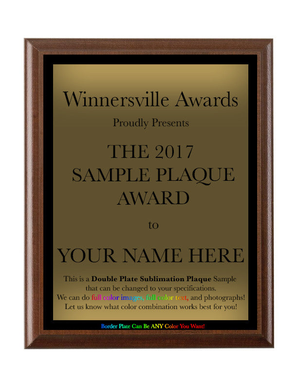 Sublimation Shield Award Plaque - Traditional